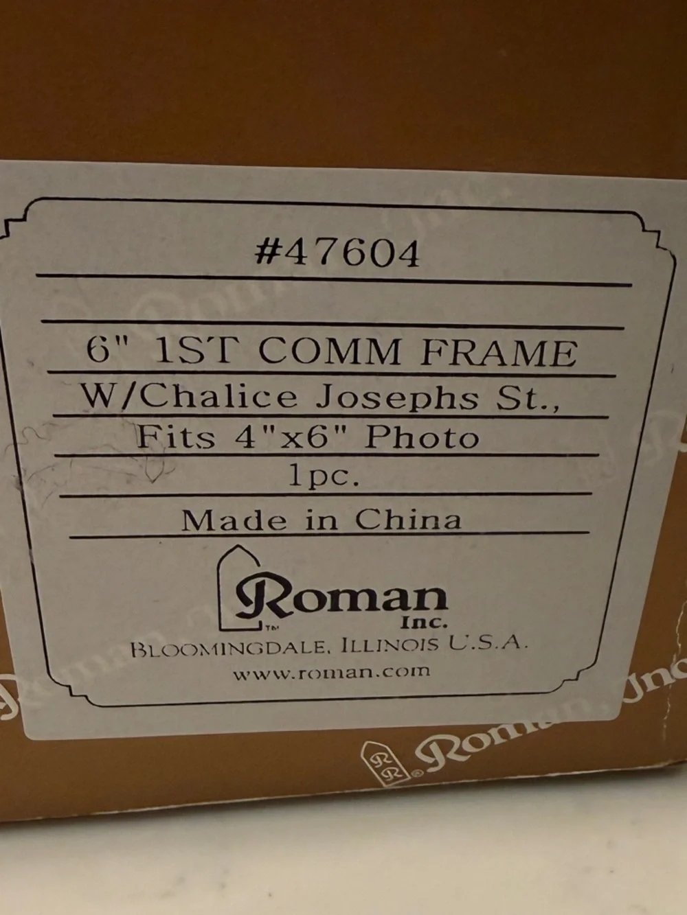 Roman Inc. Joseph Studio Distressed Communion Picture Frame 2007 New Old Stock